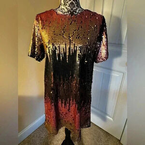 Ombré Sequined Dress